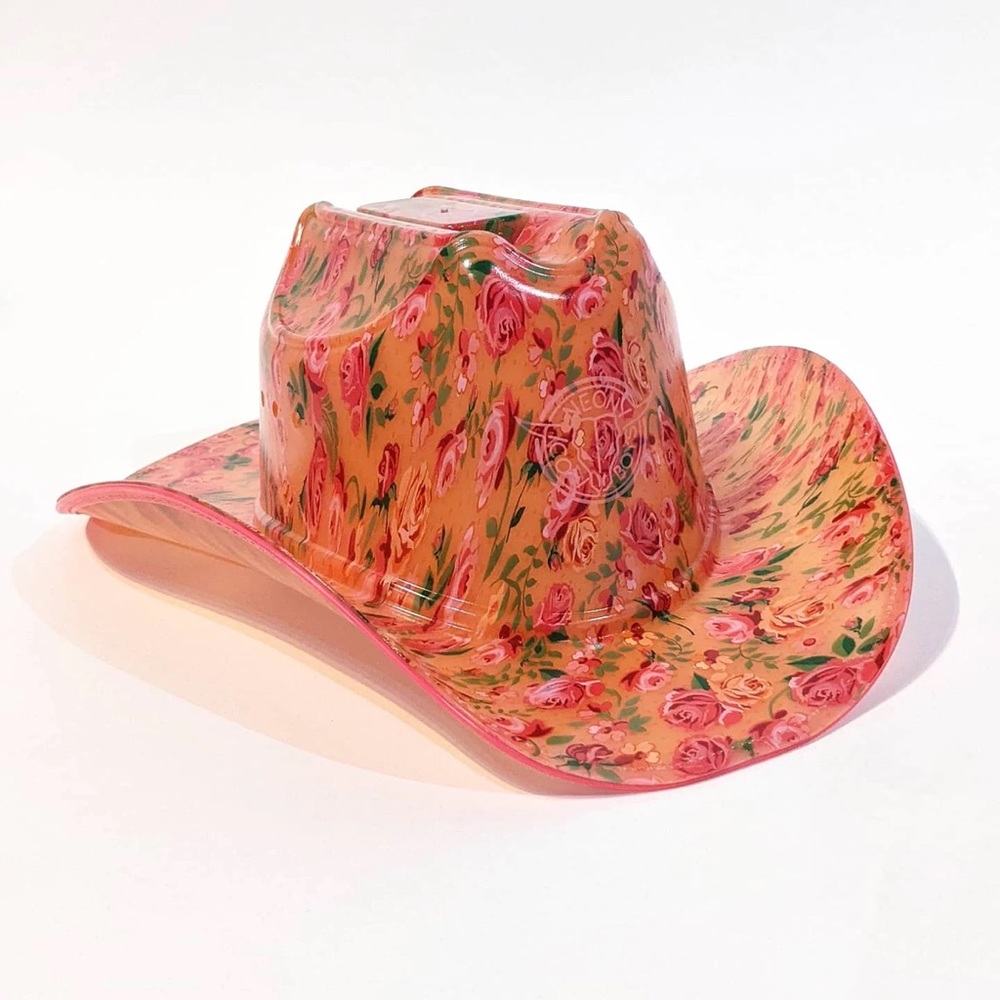 Néon Cowboy Light Up Cowboy Hat - Pink Floral